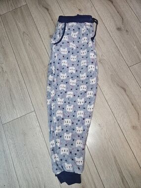 Carisma Fleece Pajama Pants Large Blue Bear Star Print Soft Sleepwear 🔥